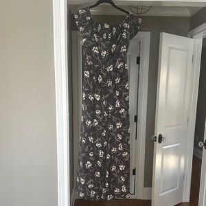 Floral Black and White Women's jumpsuit